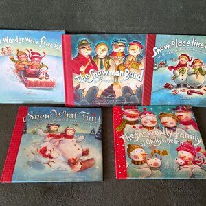 Lot of 5 HALLMARK Christmas Snow Books, all HCDJ, 1st Ed./1st Printings